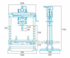 เครื่องอัด35Ton อายุการใช้งานยาวนานร้านไฮดรอลิกอุปกรณ์ยานพาหนะผลิตในไต้หวัน - Product Image 2