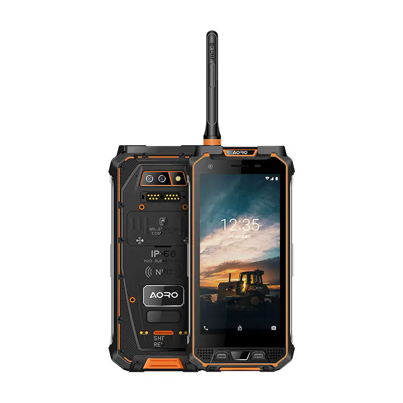 Android Unblock Telefono Water Proof DMR Radio Cell Phone Walkie Talkie With UHF Rfid Reader Module