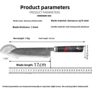 Cuchillo Sujihiki de Damasco Personalizado de Fábrica, Cuchillo Japonés para Cortar Sashimi, Mango de Resina de Lujo, OEM ODM para Restaurantes de Sushi, HORECA - Product Image 5