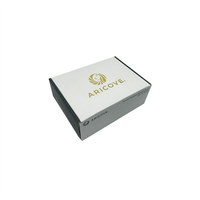Boîte d'emballage en carton ondulé pour faux ongles de luxe sur mesure avec pelliculage mat et gaufrage, logo personnalisé