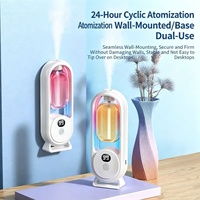 Diffuseur d'arômes mural rechargeable à double écran, permet l'ajout d'huiles essentielles et la sélection personnalisée de parfums