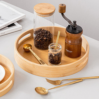 Plateau Rond en Bambou Écologique Moderne pour la Maison, Assiette, Plat, Vaisselle de Fête, Fruits, Gobelet à Eau, Gâteau, Café, Vaisselle Créative à Compartiments