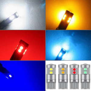 T10 3030 9smd 9 LED lỗi miễn phí nonpolarity 194 168 3030 xe Wedge giấy phép tấm ánh sáng đánh dấu đèn ngược bóng đèn trắng - Product Image 5