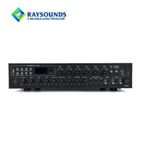 Amplificateur de puissance audio commercial 150W, amplificateur de sonorisation PA 100V 70V 4-16 Ohms avec Bluetooth USB pour écoles et commerces