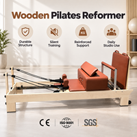 Promotion à bas prix : Appareil de Pilates Reformer en bois de chêne pliable pour studio