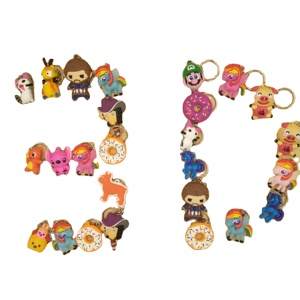 Miễn Phí Mẫu 15 + Năm Nhà Máy Quà Tặng Khuyến Mãi Mềm Cao Su PVC 3D Tùy Chỉnh Dễ Thương Anime Bánh Thiết Kế Móc Chìa Khóa Keychain - Product Image 1