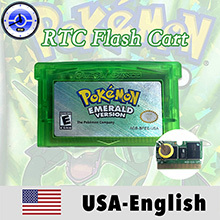 USA FRA EUR NOE ESP ITA RTC 1M Plastic Wired Flash Cart POKE Leaf Green Fire Red Ruby Emerald SAPPHIRE <b>Game</b> Cartridge for - Product Image 4