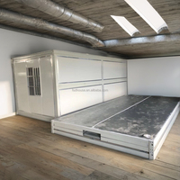 Maison conteneur pliable design moderne, préfabriquée, préfabriquée, bungalow préfabriqué, maison pliante