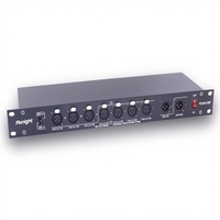 Pknight RDMX-S8F - Rack Metálico Todo en Uno de 19 Pulgadas para Touring, 8 Puertos, 4 Divisores RDM, Controlador ArtNet, Switch Gigabit de Fibra Óptica, Doble Entrada