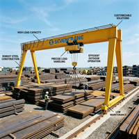 Grue portique monopoutre robuste de 20 tonnes avec dispositif coupe-vent, grue portique extérieure pour chantier de béton