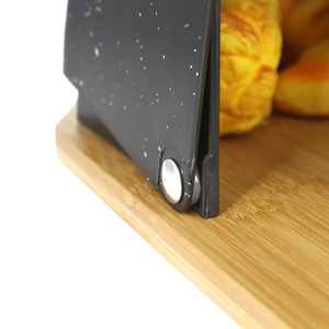 Boîte à <span class=keywords><strong>pain</strong></span> <span class=keywords><strong>de</strong></span> cuisine avec couvercle à rabat sans BPA, <span class=keywords><strong>conservation</strong></span> <span class=keywords><strong>de</strong></span> la fraîcheur, boîte à <span class=keywords><strong>pain</strong></span> <span class=keywords><strong>de</strong></span> comptoir avec base en bambou - Product Image 5