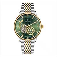 Montre squelette mécanique automatique de luxe, aiguilles lumineuses, bracelet en acier inoxydable, étanche 30M, style business décontracté