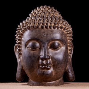 Statue de tête de Bouddha, sculptures de Bouddha, décoration intérieure, <span class=keywords><strong>figurine</strong></span> religieuse en résine pour la méditation, décoration d'espace zen, cadeaux bouddhistes - Product Image 3