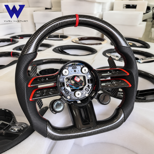 Volante in Fibra di Carbonio Multifunzionale Aggiornato e Modificato Adatto per Mercedes Benz W104 <span class=keywords><strong>W205</strong></span> W213 X166 X164 H247 X156 - Product Image 1