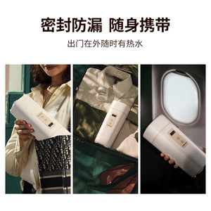 Hervidor Eléctrico Portátil Mini, Taza Calentadora de Viaje de 450 ml, Apagado Automático, Mantiene la Temperatura, para Té y Leche, Color Blanco - Product Image 4