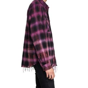 เสื้อเชิ้ตแฟลนเนลลายสก็อตดีไซน์เนอร์แฟชั่นผู้ชายคุณภาพสูงแบบใหม่ขายส่งตามสั่ง - Product Image 3