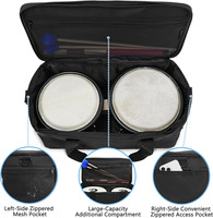 Sac de batterie Bongo de taille standard personnalisé avec 3 poches supplémentaires pour accessoires