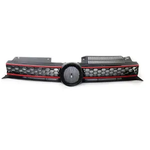 Para Golf 6 MK6 2009 2010 2011 2012 2013 Parrilla delantera de malla de nido de abeja estilo Facelift Central Racing - Product Image 5