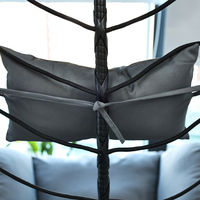 Fauteuil suspendu en rotin PE en forme d'œuf avec support et coussin, chaise hamac simple pour balcon, jardin, cour