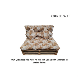 Colchoneta de palet de 10 cm rellena de algodón - 8 camas para mascotas con cojín de palet, cama cómoda y suave para mascotas - Product Image 3