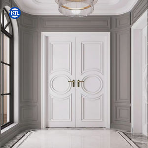 Nouveau design de porte pour animaux de compagnie de taille personnalisée pour porte de maison en bois, rabat de porte isolé verrouillable pour chat et chien - Product Image 2