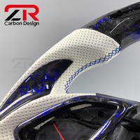Accessoires intérieurs pour Chevrolet Camaro SS ZL1 2SS Corvette C7, style racing, volant de voiture en fibre de carbone forgée avec LED RPM