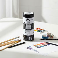 Boîtes en fer blanc scellées personnalisées, impression offset, matériaux recyclés, sans danger pour les aliments, pour café, thé matcha en poudre, boîte cadeau empilable