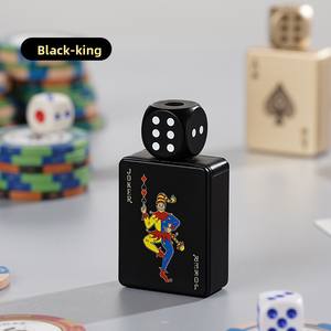Briquet rotatif en forme de dés <span class=keywords><strong>et</strong></span> de cartes à jouer, design minimaliste, jouet anti-stress, cadeau pour fumeurs, alimenté au butane, série poker AW906 - Product Image 6