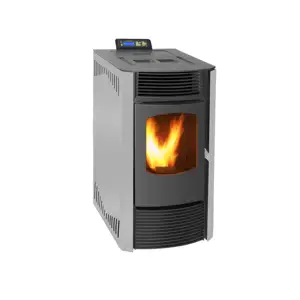 Small modern cheap enameled wood stove, small fire place