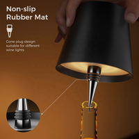 Lampe LED sans fil en forme de bouteille, lumière de table, 3 couleurs, veilleuse à intensité variable, décoration RGB, lumière de bouteille de vin, lampe d'ambiance, décoration de bar, pub