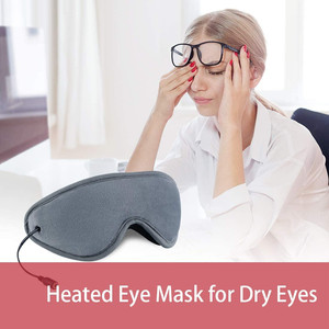 3D USB reutilizable caliente máscara de ojo ajustable 3 temperatura eléctrico seco de aliviar los ojos cansados - Product Image 5