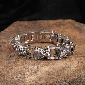 <span class=keywords><strong>Gioielli</strong></span> Norse Heritage all'Ingrosso, Bracciale con Charm Lupo in Acciaio Inossidabile, <span class=keywords><strong>Gioielli</strong></span> <span class=keywords><strong>Vichinghi</strong></span> - Product Image 4
