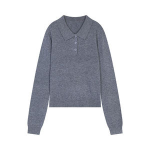 Nuovo Stile Autunno 2025: <span class=keywords><strong>Maglione</strong></span> da <span class=keywords><strong>Donna</strong></span> con Collo a <span class=keywords><strong>Polo</strong></span> in Lana, Top Lavorato a Maglia a Maniche Lunghe Delicato sulla Pelle - Product Image 5