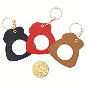 Funda protectora de cuero PU para tarjetas AA, llavero promocional, estuche para monedas doradas de la suerte - Product Image 2