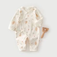 Combinaison en coton pour bébé nouveau-né, vêtements imprimés mignons pour fillettes, barboteuses pour bébés