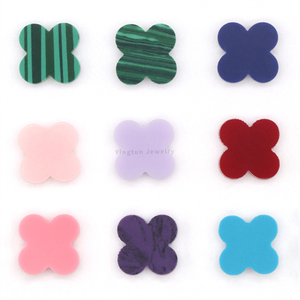 Vendita calda <span class=keywords><strong>rosa</strong></span> <span class=keywords><strong>agata</strong></span> sintetica gemma di <span class=keywords><strong>pietra</strong></span> quattro foglie di trifoglio allentato gemma per la creazione di gioielli con trattamento termico - Product Image 4