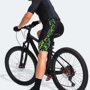 Shorts de cyclisme pour hommes en polyester et élasthanne personnalisés, respirants, à séchage rapide, pour le sport en plein air, avec rembourrage pour la pratique du vélo - Product Image 3