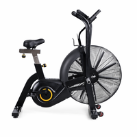 Vélo d'air commercial haut de gamme avec console numérique pour suivre la vitesse, le temps, les calories et la fréquence cardiaque, résistance du ventilateur, pour utilisation en salle de sport