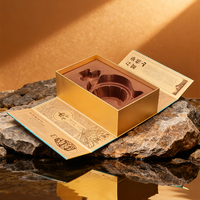 Scatola per Confezione Vino a Doppia Porta, Scatola Regalo in Cartone con Vassoio Blister, Scatola con Coperchio Ribaltabile