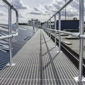 Kualitas tinggi 35x5mm tahan lama tahan api Aluminium Alloy kisi untuk Bridge Decking