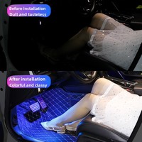 Luz Ambiental LED para el Interior del Automóvil, Controlada por Voz, con Ritmo Musical Colorido, Instalación con Encendedor de Cigarrillos de Silicona