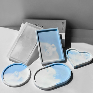 Moldes de Silicone DIY Hexagonais, Redondos e Ovais para Gesso, Forma para Coração e Flor em Concreto e Cimento, Base de Copo e Porta-Copos, Moldes de Resina Epóxi - Product Image 5