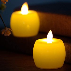Bougies <span class=keywords><strong>LED</strong></span> en plastique <span class=keywords><strong>pas</strong></span> chères en forme de pomme pour la décoration de la maison Halloween Diwali Ramadan Pâques Nouvel An - Faites à la main Sans fumée Fonctionnant sur piles - Product Image 5