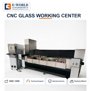 Centre d'usinage CNC certifié CE pour le traitement du verre, haute précision automatique pour le fraisage, le perçage, le rectification et le polissage du verre, durable. - Product Image 1