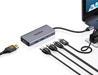 2025 Accessoires informatiques les plus vendus Hub USB C 5 en 1, adaptateur multiport compact avec HDMI 4K, Dongle USB C pour MacBook Pro