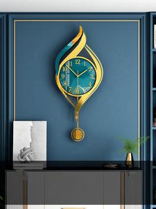 Horloge murale décorative de style nordique moderne, luxe <span class=keywords><strong>l</strong></span>éger et fantaisie, pour salon - Product Image 2