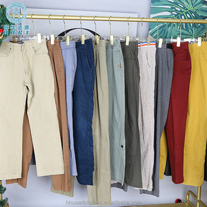 Pantalones casuales de verano para hombre usados de fábrica, al por mayor, en fardos, limpios, de segunda mano, chinos de poliéster/algodón, tallas mixtas HHRT A16 - Product Image 3