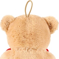 Ours en peluche doux de saint-valentin de 25cm, ours en peluche marron clair avec coeur rouge