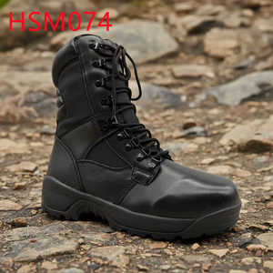 รองเท้าบูทเดินป่า ZYF, Gobi Hiking สี<span class=keywords><strong>ดำ</strong></span>/ทราย รุ่น Marching Boots พร้อมซิปด้านข้าง พื้นรองเท้าทนแรงกระแทกเป็นพิเศษ รองเท้าบูททางยุทธวิธีสำหรับกิจกรรมกลางแจ้ง HSM074 - Product Image 2
