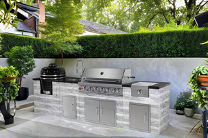 Cuisine d'extérieur Offre Spéciale avec dalle de marbre <span class=keywords><strong>Barbecue</strong></span> au gaz et garde-manger Armoire de rangement <span class=keywords><strong>Barbecue</strong></span> Grill Garden Supplies - Product Image 5